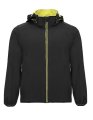 Heren Softshell Jas Siberia Roly SS6428 zwart-lime punch
